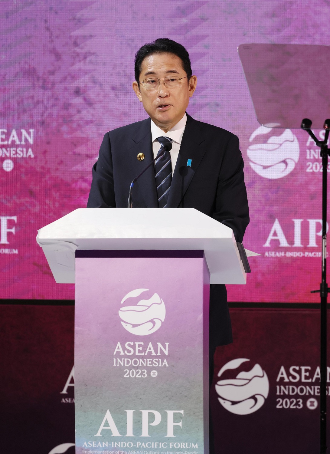 ＡＳＥＡＮインド太平洋フォーラムでスピーチをする岸田総理６