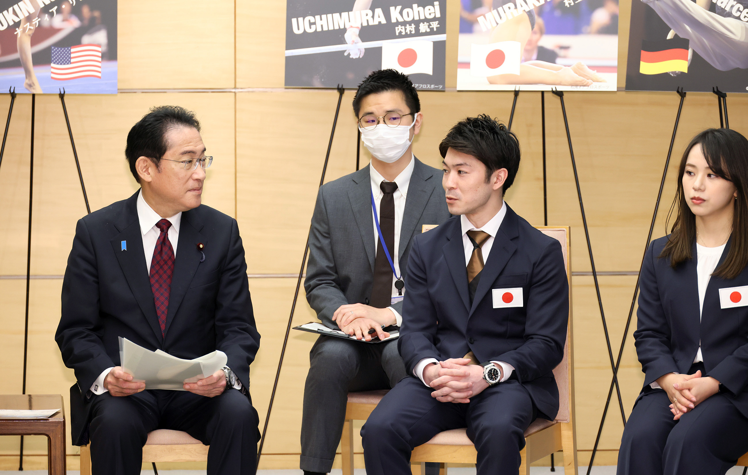 表敬を受ける岸田総理２
