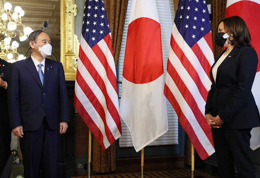 ハリス米副大統領による表敬を受ける菅総理１