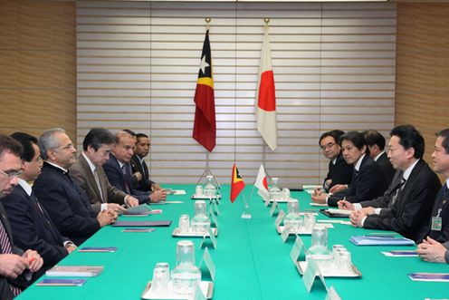 日本・東ティモール首脳会談の写真