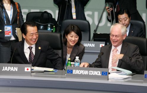 Ｇ２０ワーキングセッションに出席する菅総理２（代表撮影）